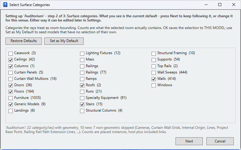 The surface categories step