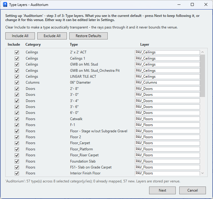 The type layers step